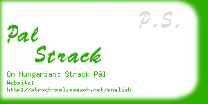 pal strack business card